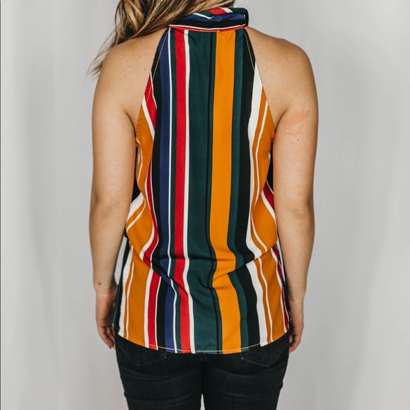 NEW // Made For Today Striped Top - Picture 4 of 5